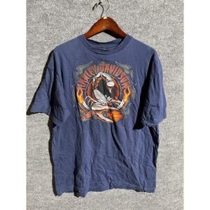 Harley-Davidson Shirt Mens XL Navy Big Barn Des Moines Graphic Tee Motorcycle